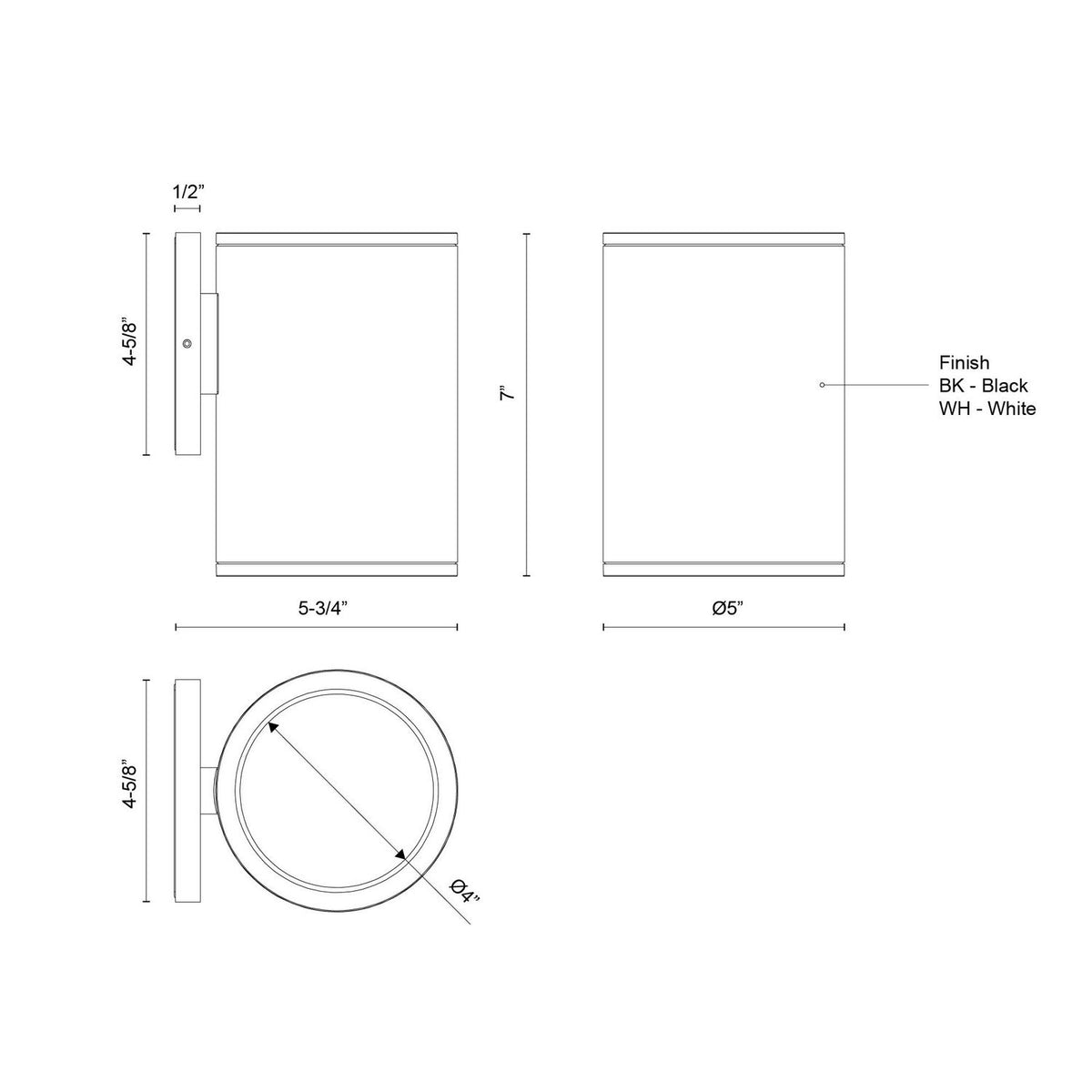 Kuzco Lighting - EW265107-WH - LED Outdoor Wall Sconce - Nordic - White