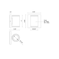 Kuzco Lighting - EW262204-BK - LED Outdoor Wall Sconce - Nordic - Black