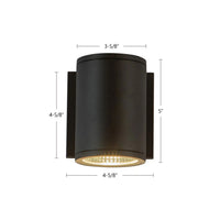 Kuzco Lighting - EW264105-BK - LED Outdoor Wall Sconce - Nordic - Black