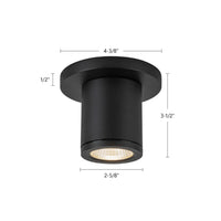 Kuzco Lighting - EC262103-BK - LED Outdoor Ceiling Mount - Nordic - Black