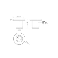 Kuzco Lighting - EC262103-WH - LED Outdoor Ceiling Mount - Nordic - White
