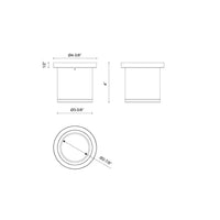 Kuzco Lighting - EC264104-BK - LED Outdoor Ceiling Mount - Nordic - Black