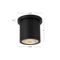 Kuzco Lighting - EC264104-BK - LED Outdoor Ceiling Mount - Nordic - Black