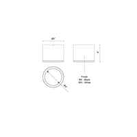 Kuzco Lighting - EC265104-BK - LED Outdoor Ceiling Mount - Nordic - Black