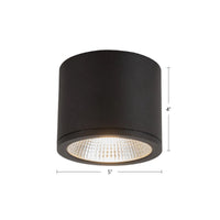 Kuzco Lighting - EC265104-BK - LED Outdoor Ceiling Mount - Nordic - Black