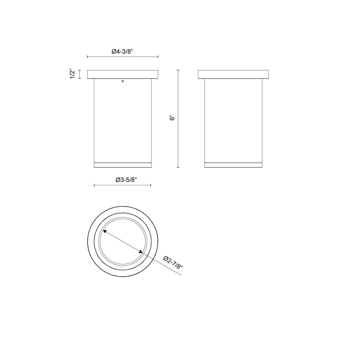 Kuzco Lighting - EC264106-WH - LED Outdoor Ceiling Mount - Nordic - White