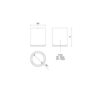 Kuzco Lighting - EC265106-BK - LED Outdoor Ceiling Mount - Nordic - Black