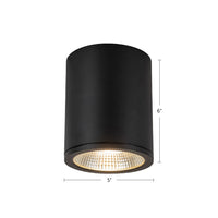 Kuzco Lighting - EC265106-BK - LED Outdoor Ceiling Mount - Nordic - Black
