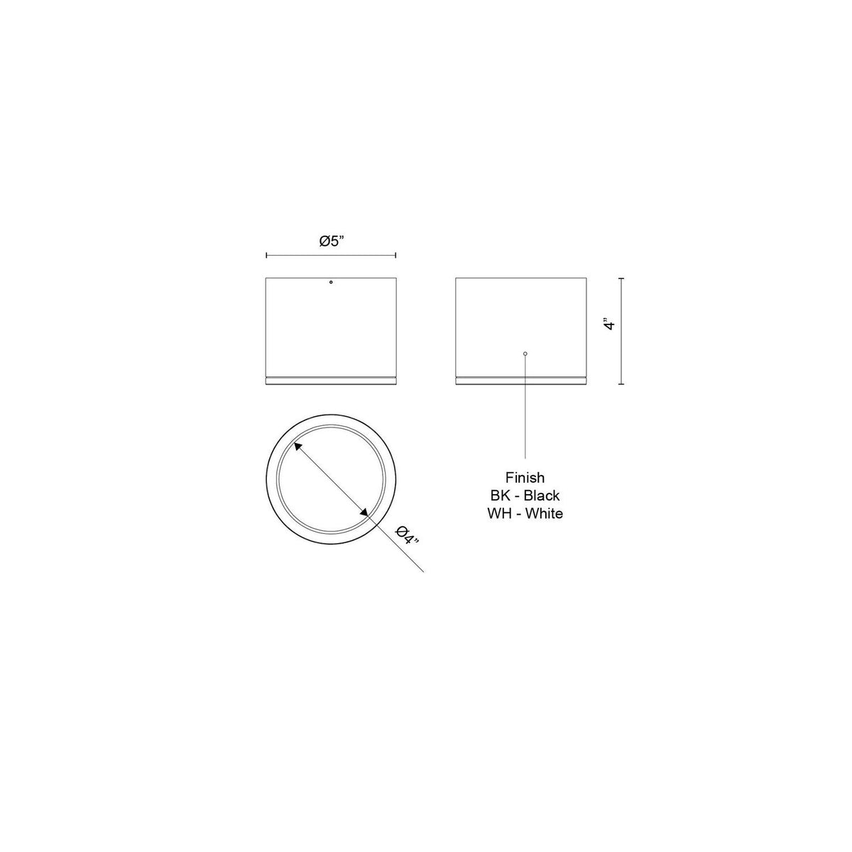 Kuzco Lighting - EC265104-WH - LED Outdoor Ceiling Mount - Nordic - White