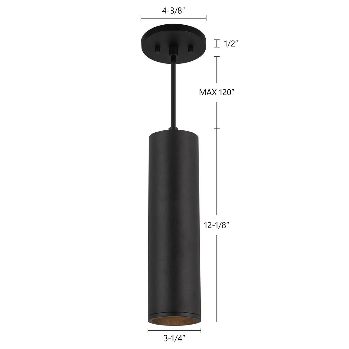Kuzco Lighting - LD3-PD12W18-3036-BK-UNV-010 - LED Pendant - Lorna - Black