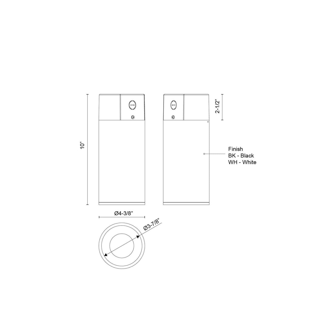 Kuzco Lighting - LD4-CC08W20-3036-BK-UNV-010 - LED Ceiling Mount - Lorna - Black