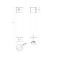Kuzco Lighting - LD3-CC12W18-3036-BK-UNV-010 - LED Ceiling Mount - Lorna - Black
