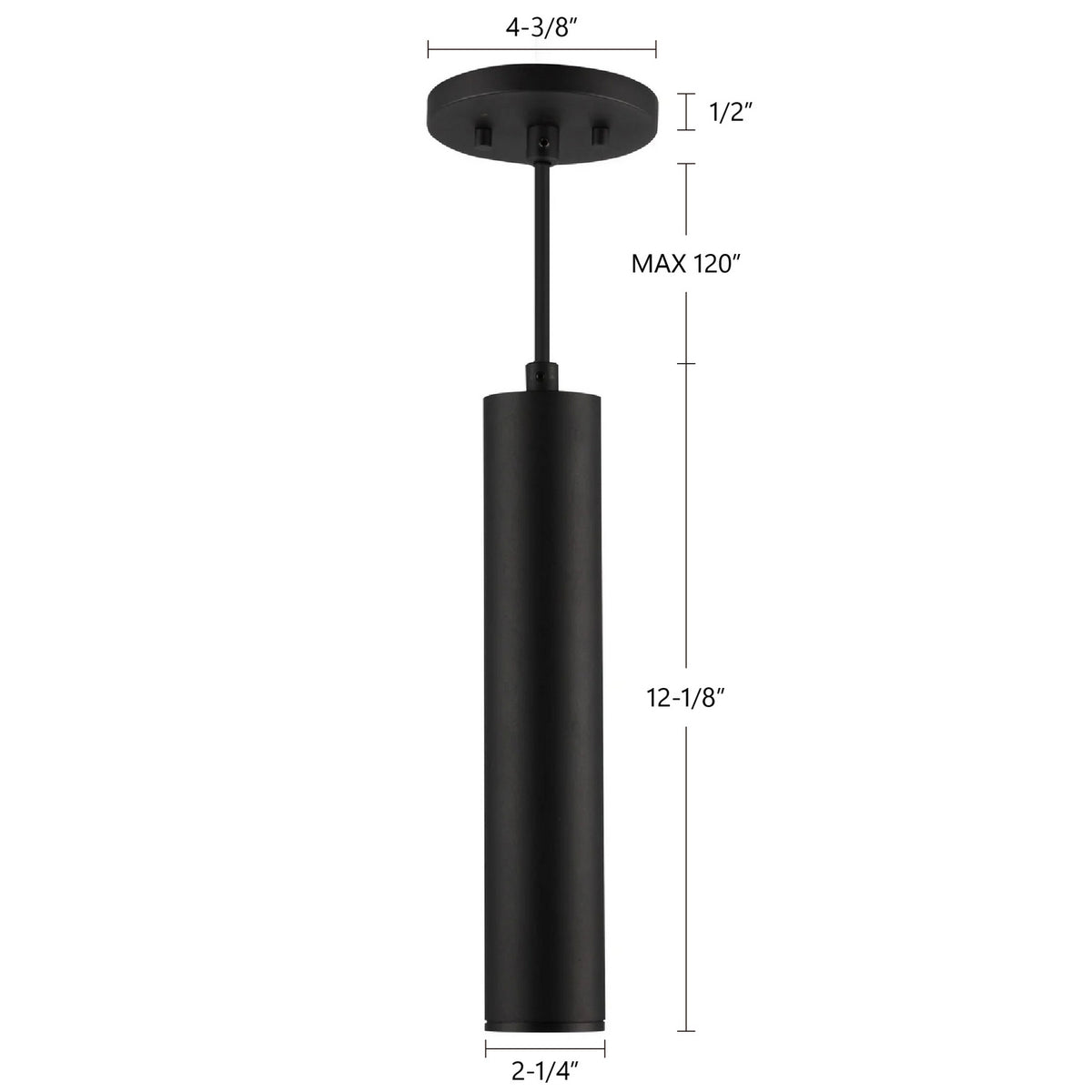 Kuzco Lighting - LD2-PD12W12-3036-BK-UNV-010 - LED Pendant - Lorna - Black