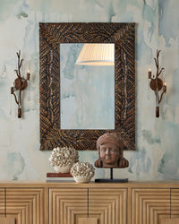 Currey and Company - 1000-0172 - Mirror - Schwarzwald - Weathered Brown