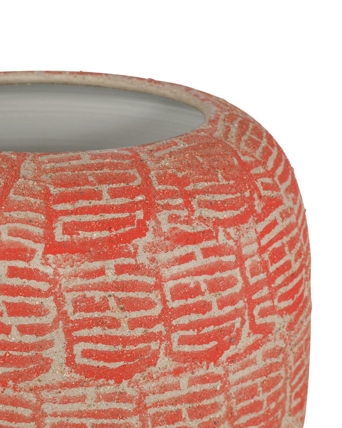 Currey and Company - 1200-0979 - Jar - Happiness - Red/Beige