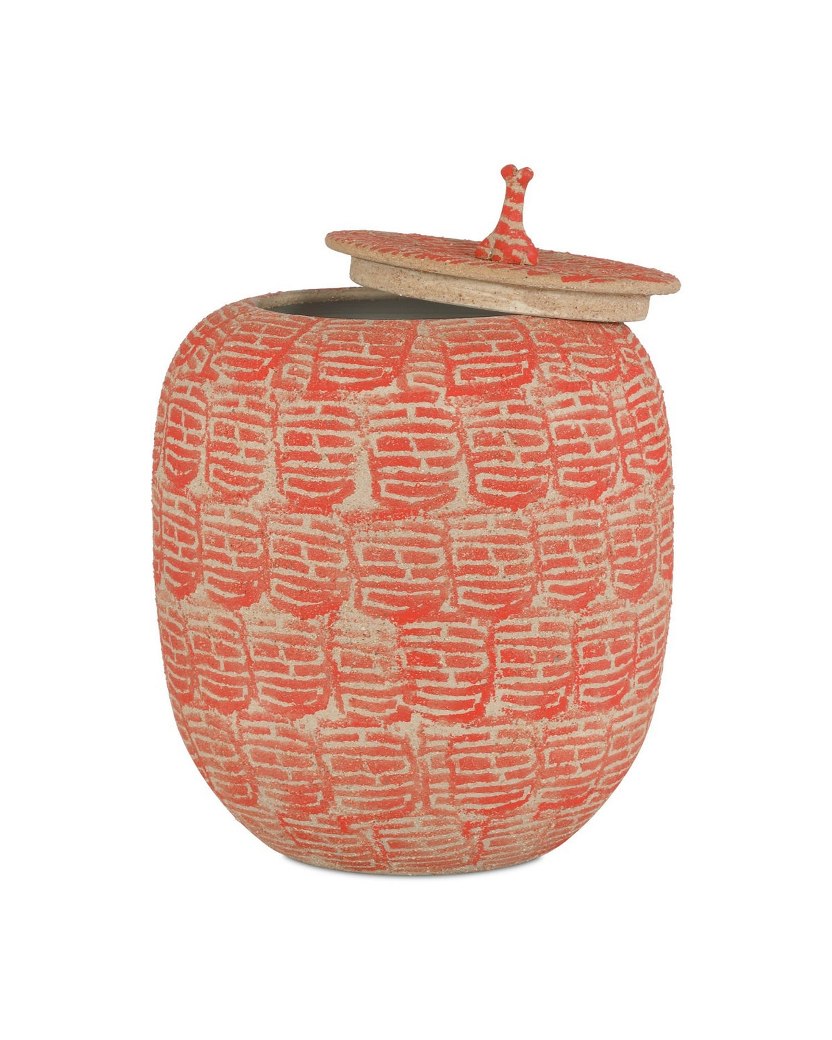 Currey and Company - 1200-0979 - Jar - Happiness - Red/Beige