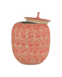 Currey and Company - 1200-0979 - Jar - Happiness - Red/Beige