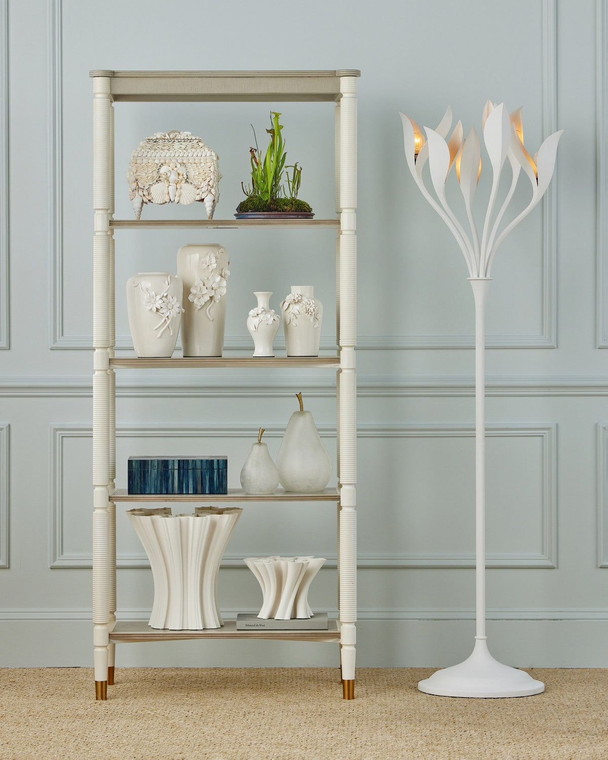 Currey and Company - 1200-0982 - Vase Set of 3 - Ave Maria - White