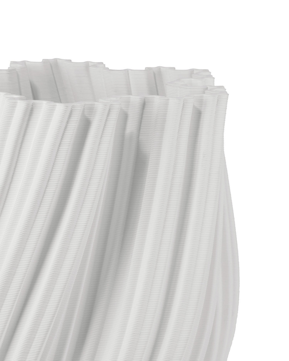 Currey and Company - 1200-1004 - Vase - Whorl - White
