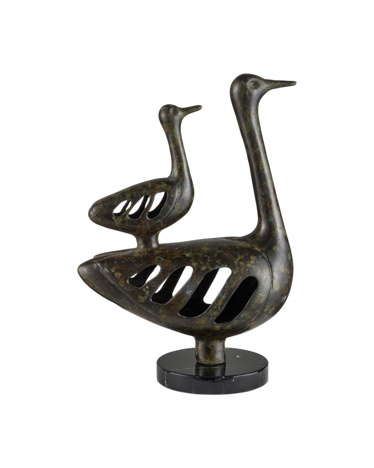 Currey and Company - 1200-1057 - Sculpture - Duck Family - Bronze