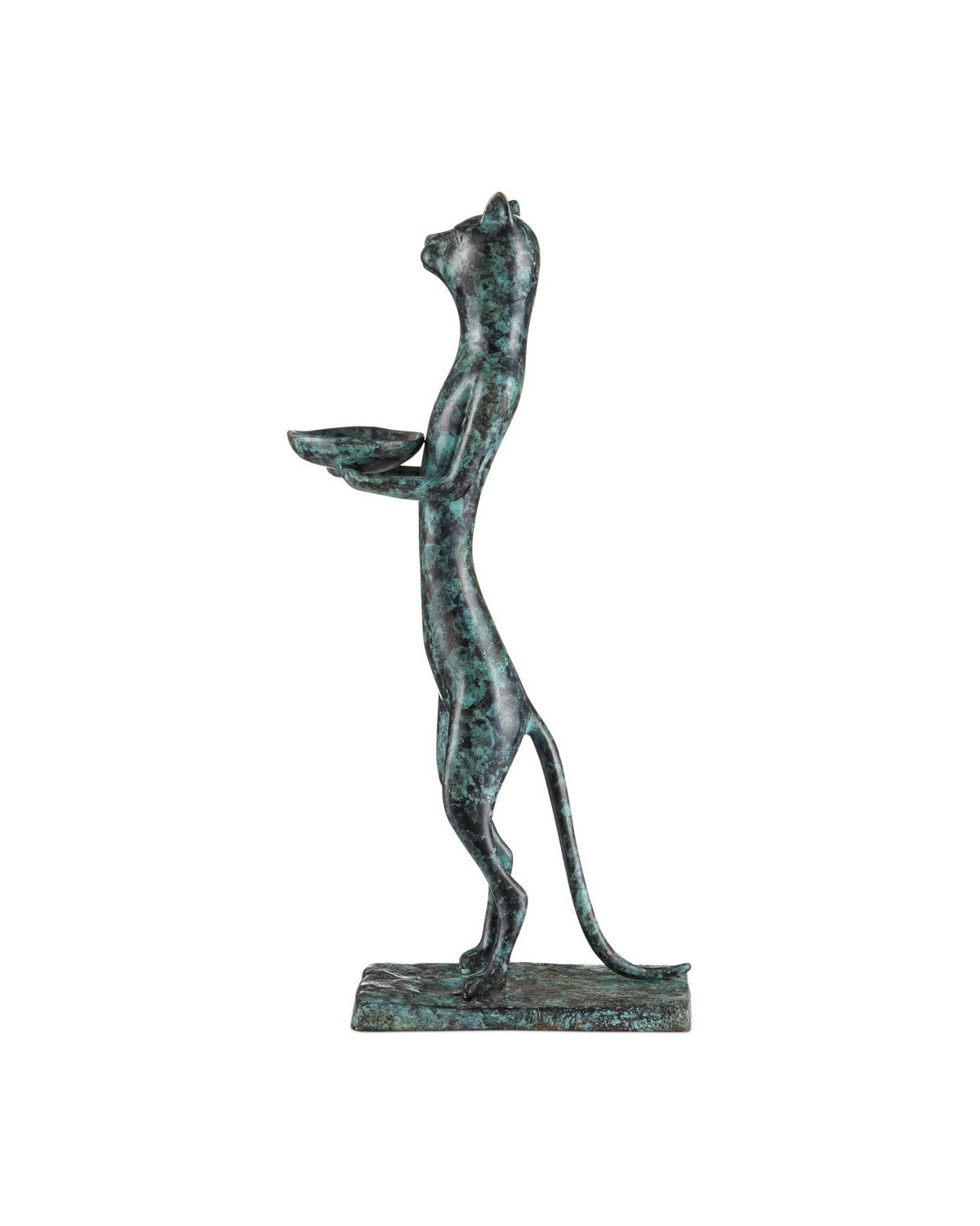 Currey and Company - 1200-1059 - Sculpture - Bastet Cat - Green Granite