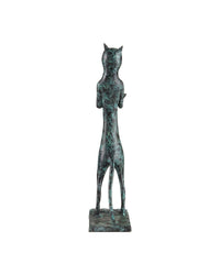 Currey and Company - 1200-1059 - Sculpture - Bastet Cat - Green Granite