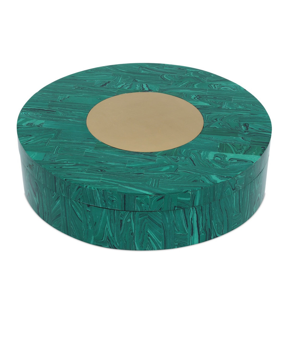 Currey and Company - 1200-1061 - Box - Transformation - Marbled Green/Brushed Brass