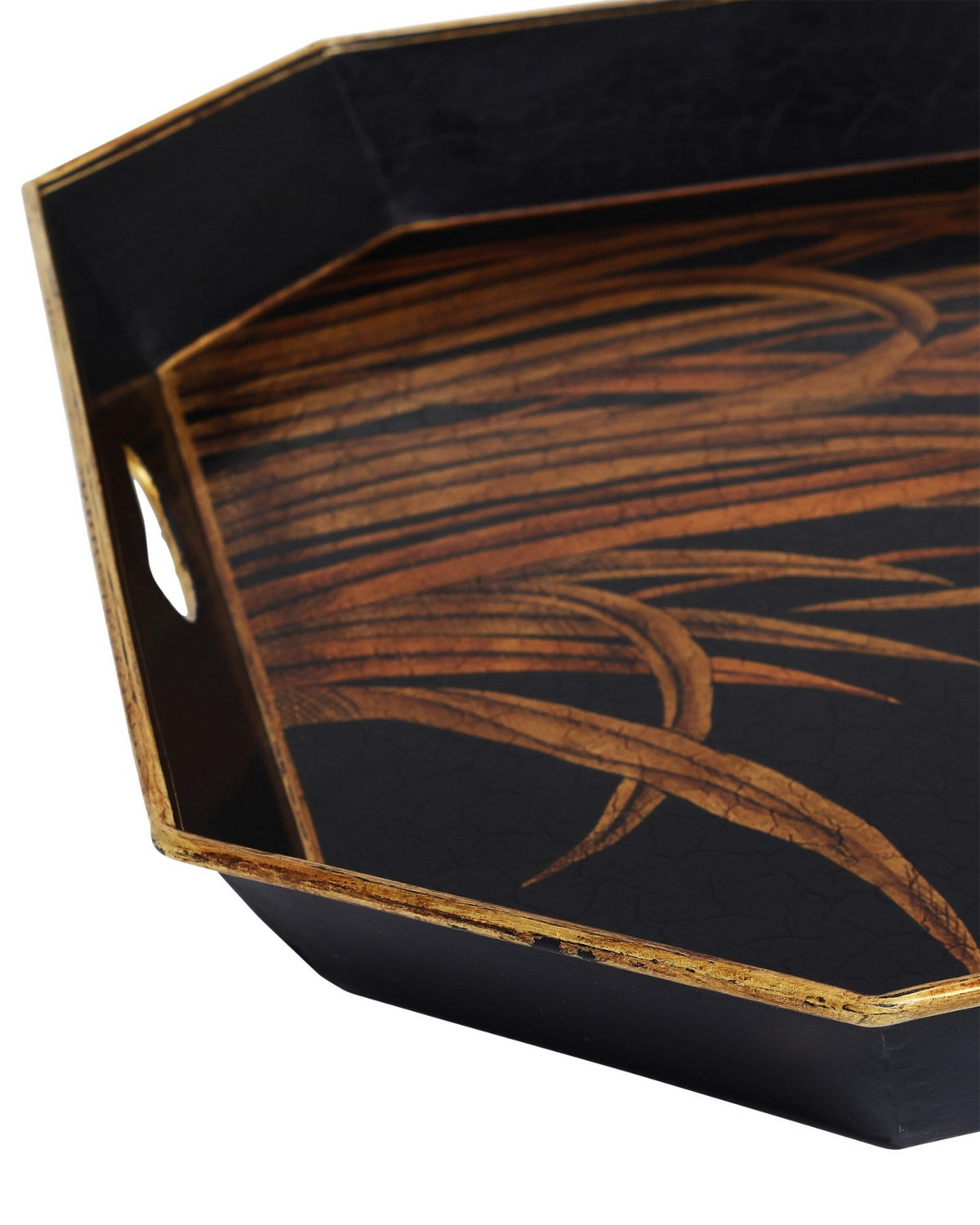 Currey and Company - 1200-1063 - Tray Set of 2 - Glasshouse - Black/Gold