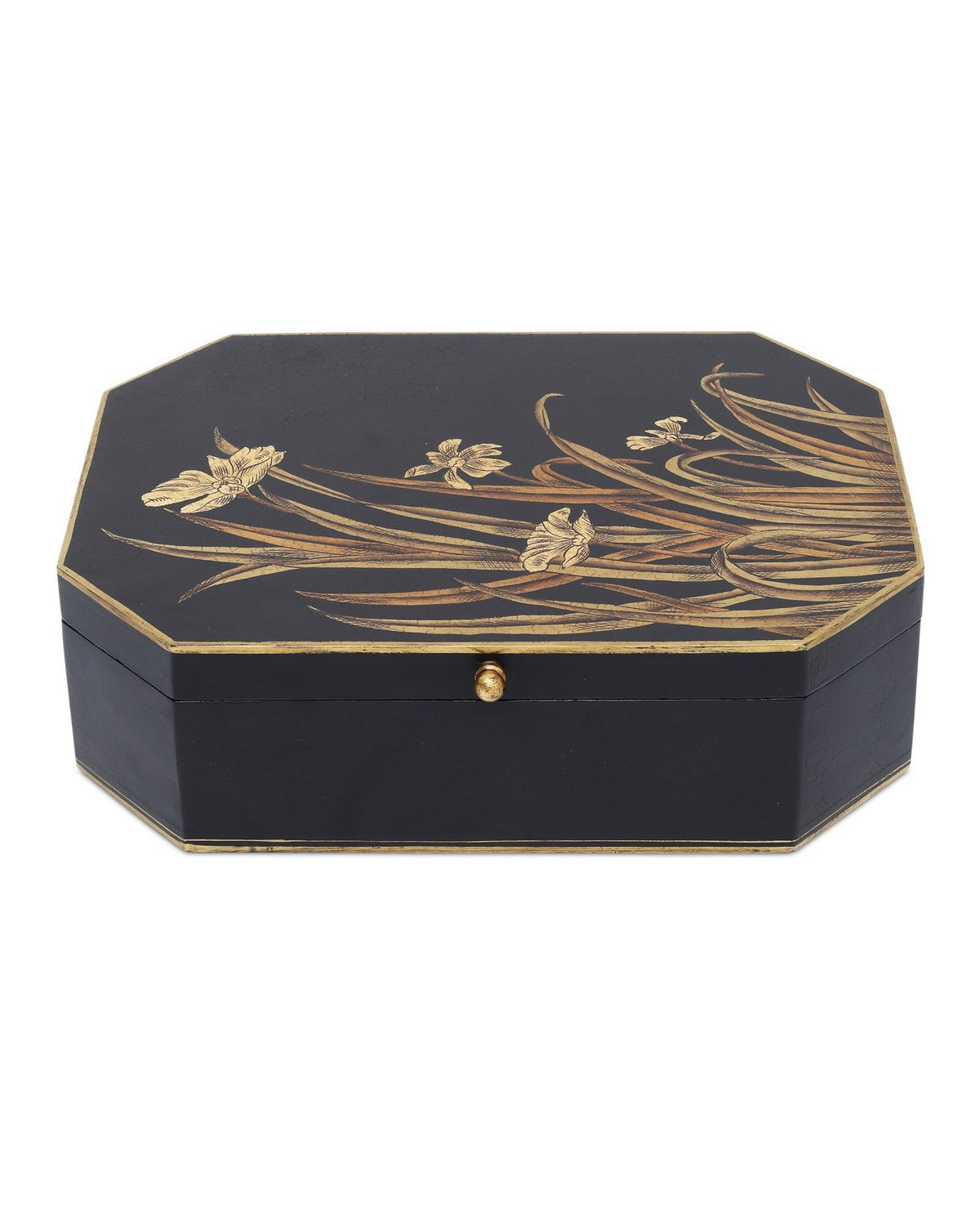 Currey and Company - 1200-1065 - Box - Glasshouse Tole - Black/Gold