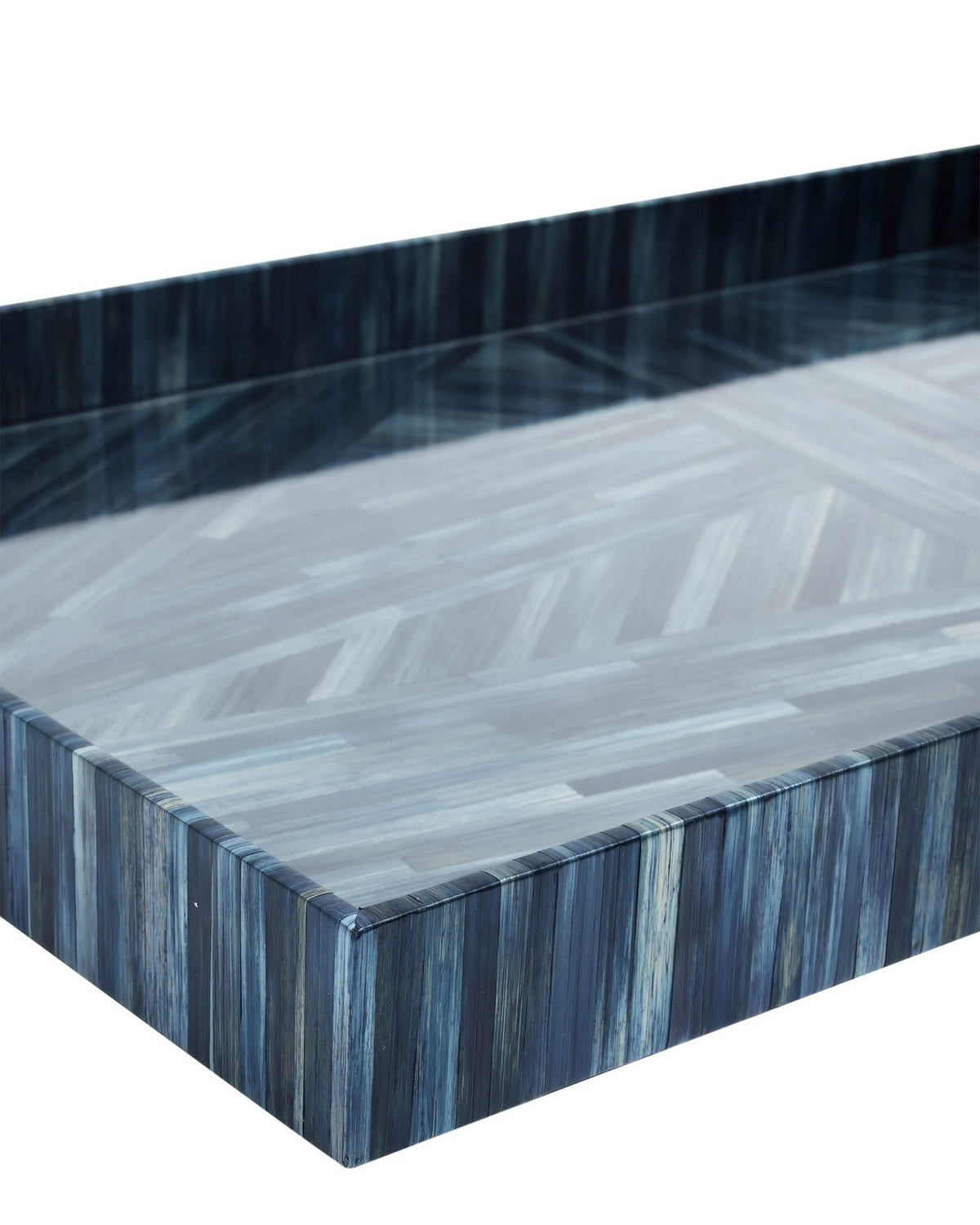 Currey and Company - 1200-1068 - Tray Set of 2 - Winter Harvest - Blue