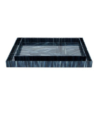 Currey and Company - 1200-1068 - Tray Set of 2 - Winter Harvest - Blue