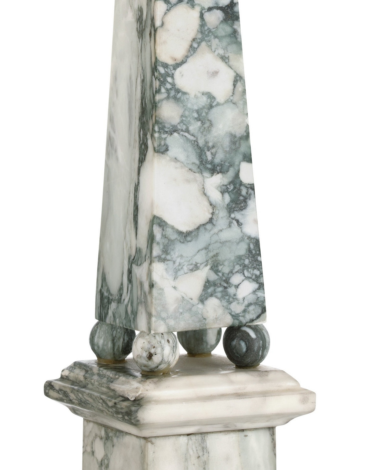 Currey and Company - 1200-1078 - Obelisk - Sorority - Green/Off-White