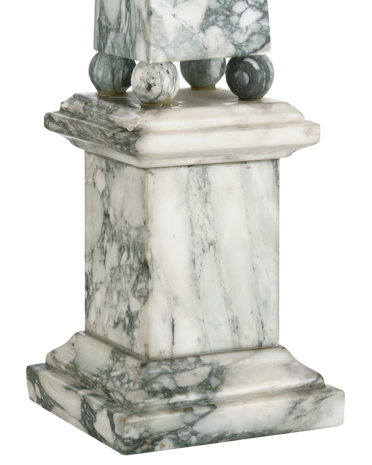 Currey and Company - 1200-1078 - Obelisk - Sorority - Green/Off-White