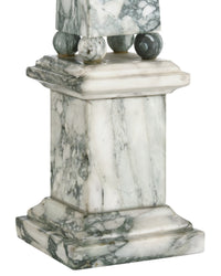 Currey and Company - 1200-1078 - Obelisk - Sorority - Green/Off-White