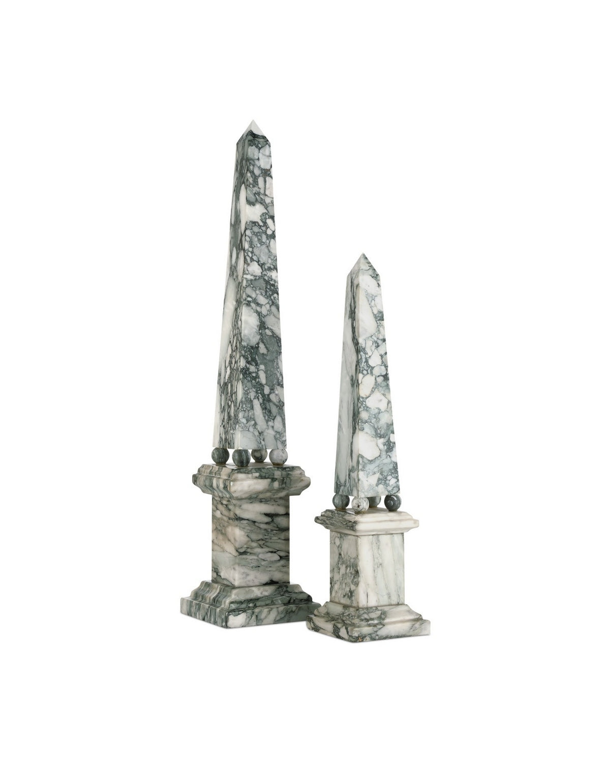 Currey and Company - 1200-1078 - Obelisk - Sorority - Green/Off-White