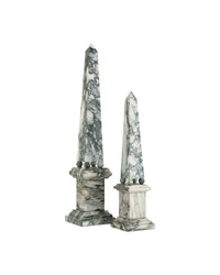 Currey and Company - 1200-1078 - Obelisk - Sorority - Green/Off-White
