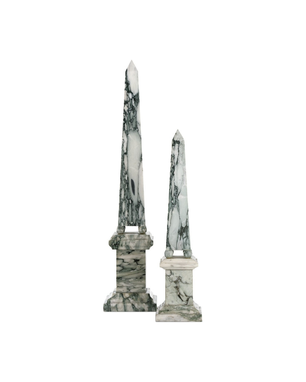 Currey and Company - 1200-1078 - Obelisk - Sorority - Green/Off-White