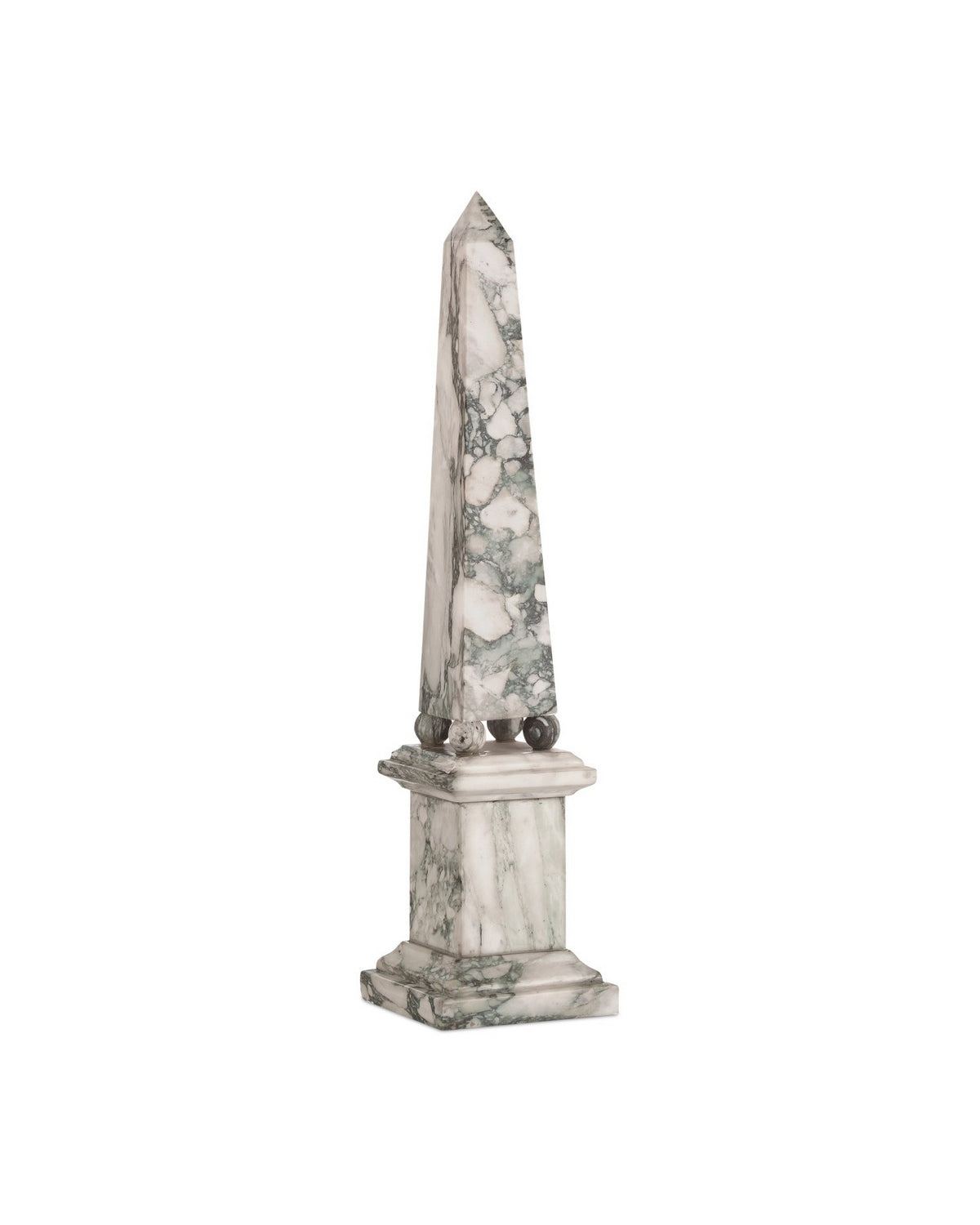 Currey and Company - 1200-1078 - Obelisk - Sorority - Green/Off-White