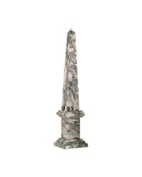 Currey and Company - 1200-1079 - Obelisk - Sorority - Green/Off-White