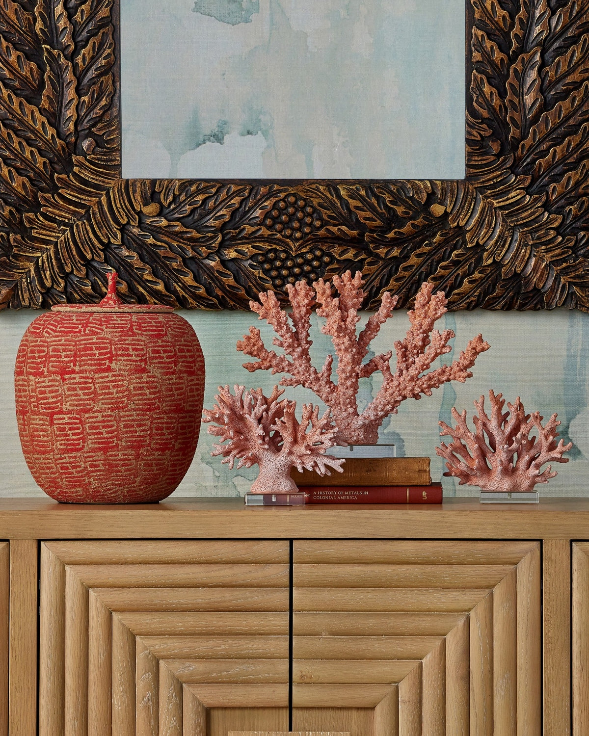 Currey and Company - 1200-1083 - Coral - Coral - Coral/Clear