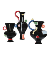 Currey and Company - 1200-1092 - Vase - Fauvist - Black/Green/Red/Yellow/Orange