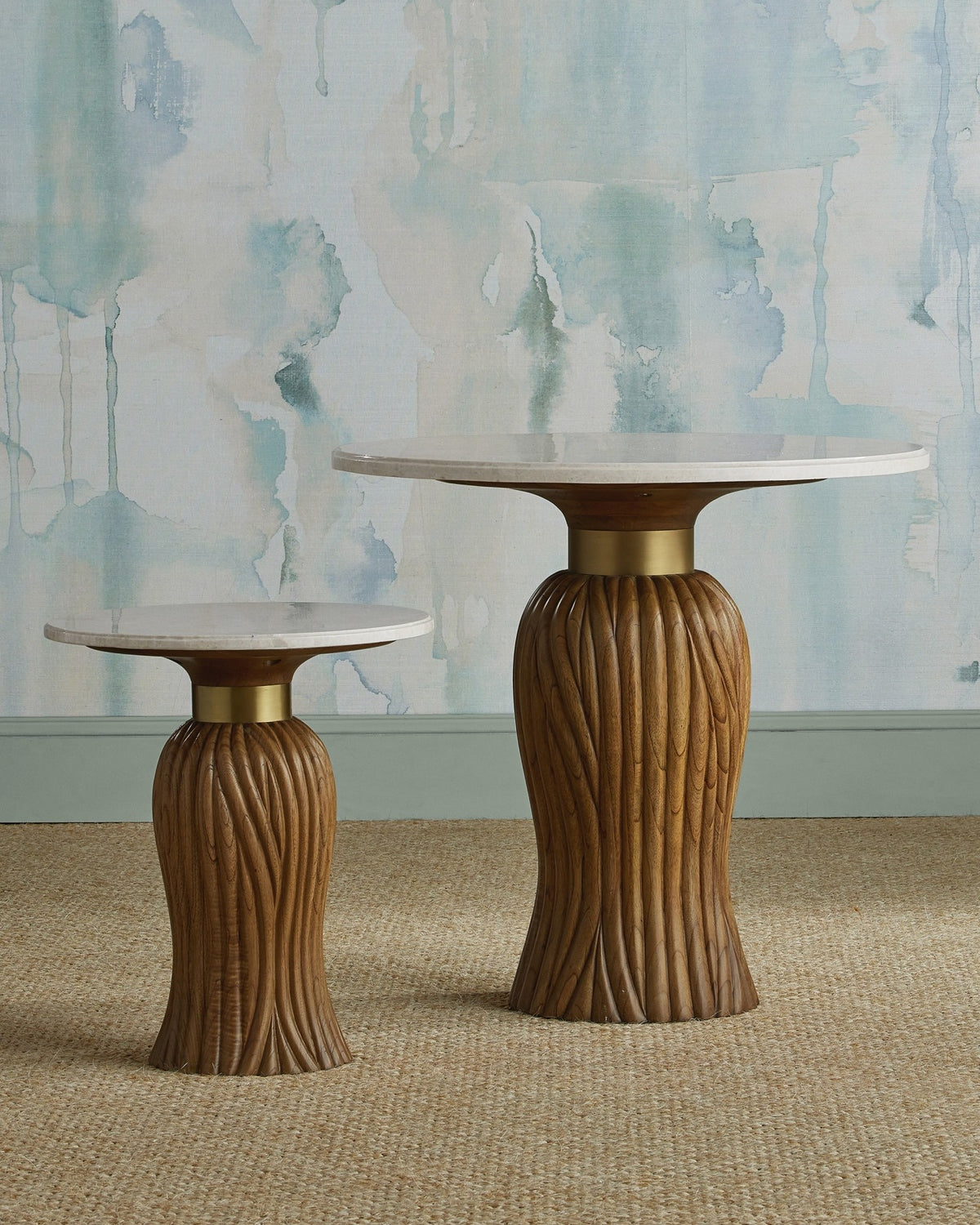 Currey and Company - 3000-0335 - Entry Table - Tassel - Morel Brown/Natural/Brushed Brass