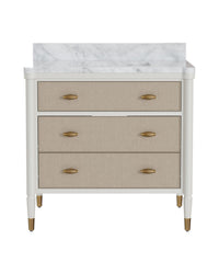 Currey and Company - 3800-0018 - Vanity with Rectangular Undermount Sink - Aster - Off-White/Fog/Natural/White/Polished Brass