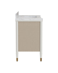 Currey and Company - 3800-0018 - Vanity with Rectangular Undermount Sink - Aster - Off-White/Fog/Natural/White/Polished Brass