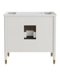 Currey and Company - 3800-0018 - Vanity with Rectangular Undermount Sink - Aster - Off-White/Fog/Natural/White/Polished Brass