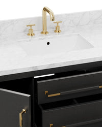 Currey and Company - 3800-0020 - Vanity with Rectangular Undermount Sink - Verona - Black/Natural/White/Champagne