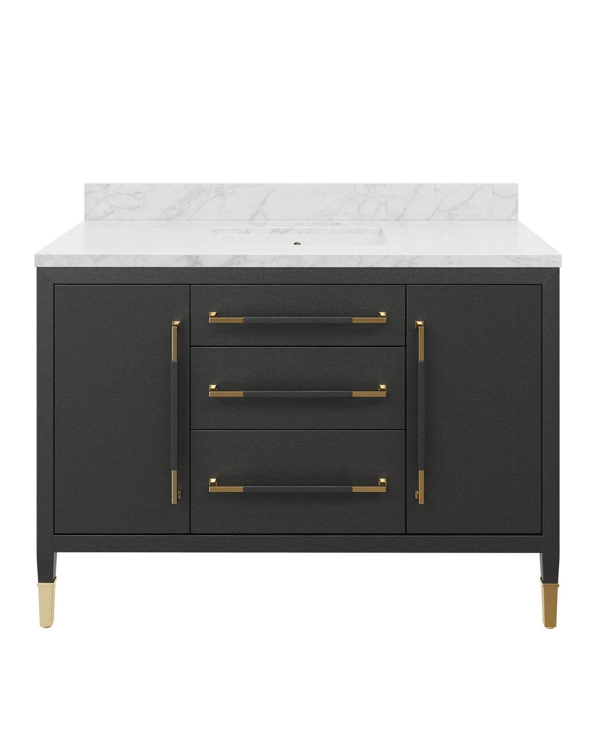 Currey and Company - 3800-0020 - Vanity with Rectangular Undermount Sink - Verona - Black/Natural/White/Champagne
