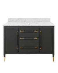 Currey and Company - 3800-0020 - Vanity with Rectangular Undermount Sink - Verona - Black/Natural/White/Champagne