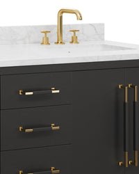 Currey and Company - 3800-0021 - Vanity with Rectangular Undermount Sink - Verona - Black/Natural/White/Champagne