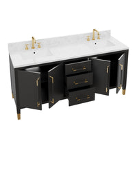 Currey and Company - 3800-0021 - Vanity with Rectangular Undermount Sink - Verona - Black/Natural/White/Champagne